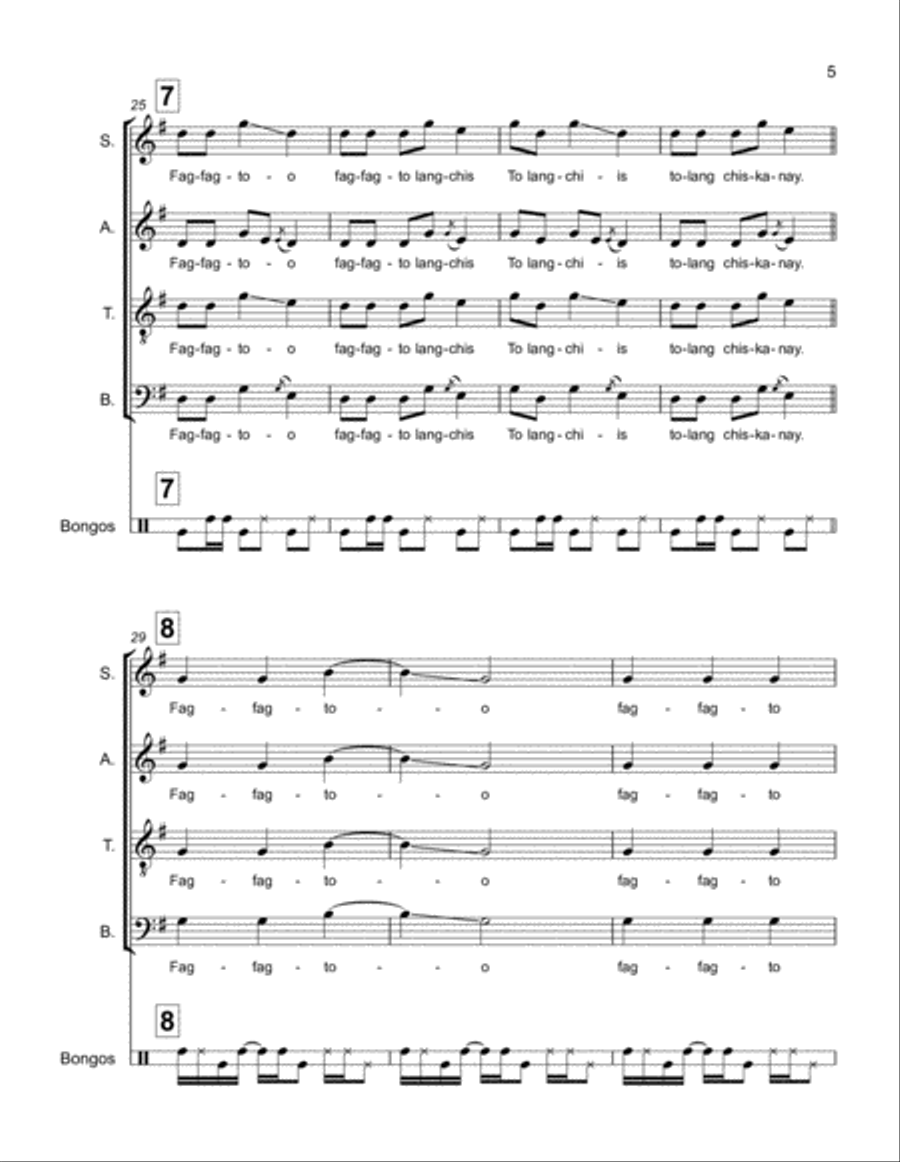 Fagfagto Variations Fagfagto Variations 4-Part scores gallery preview page 5