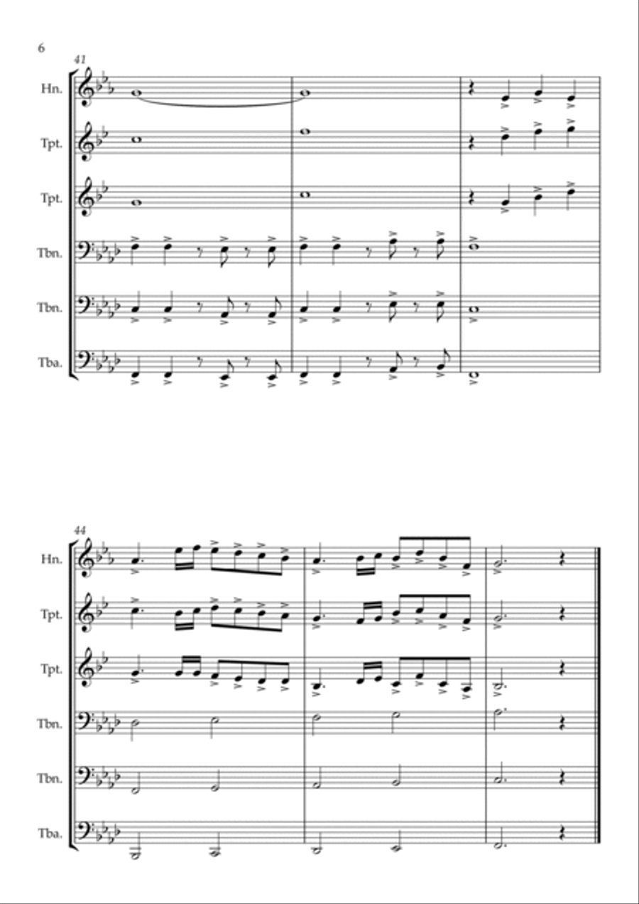 Ip Man Theme Hip Hop Version 1 Brass Ensemble scores gallery preview page 6