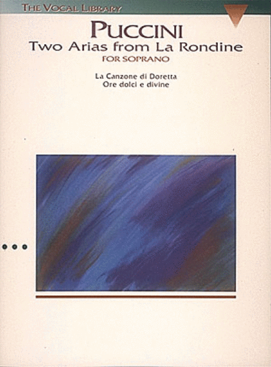 Puccini: Two Arias from La Rondine Voice Solo scores gallery preview page 1