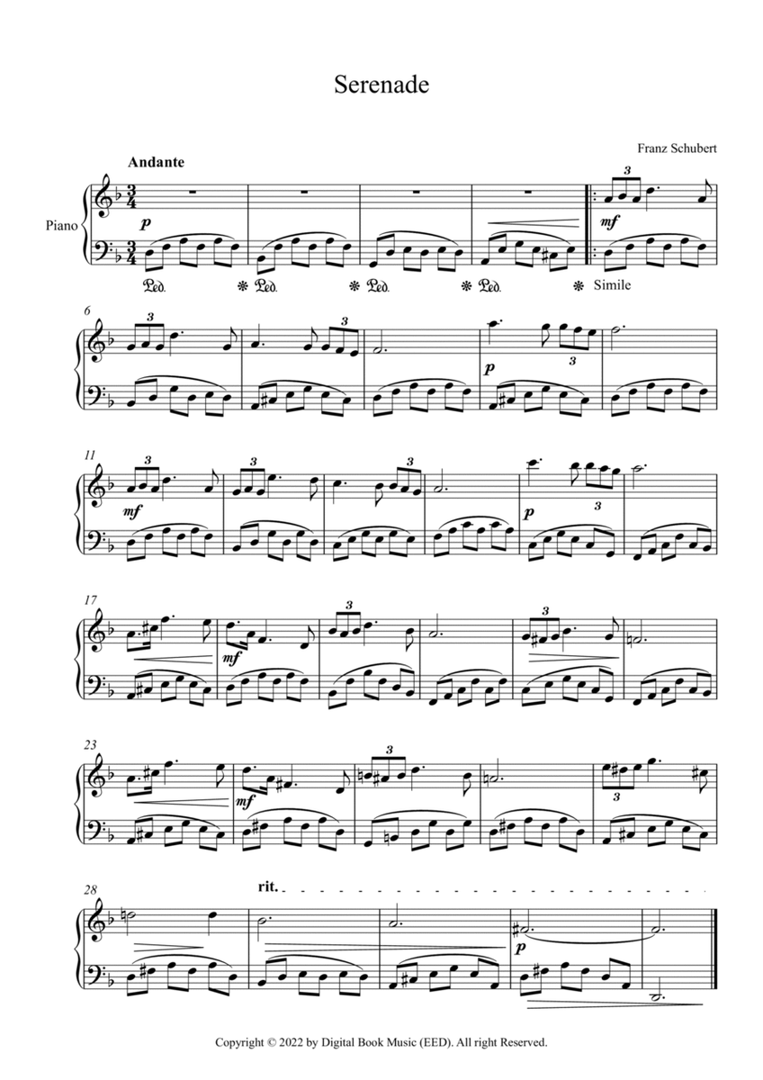 Serenade - Franz Schubert (Piano)