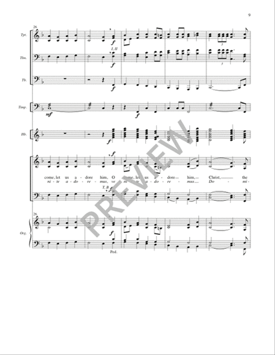 O Come, All Ye Faithful - Full Score and Parts 4-Part scores gallery preview page 10