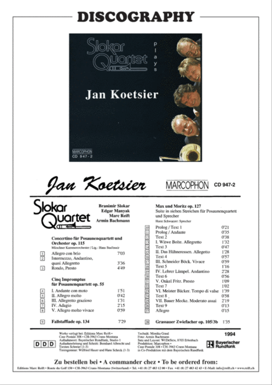 Concertino Op. 115 by Jan Koetsier Trombone Quartet - Sheet Music page 3