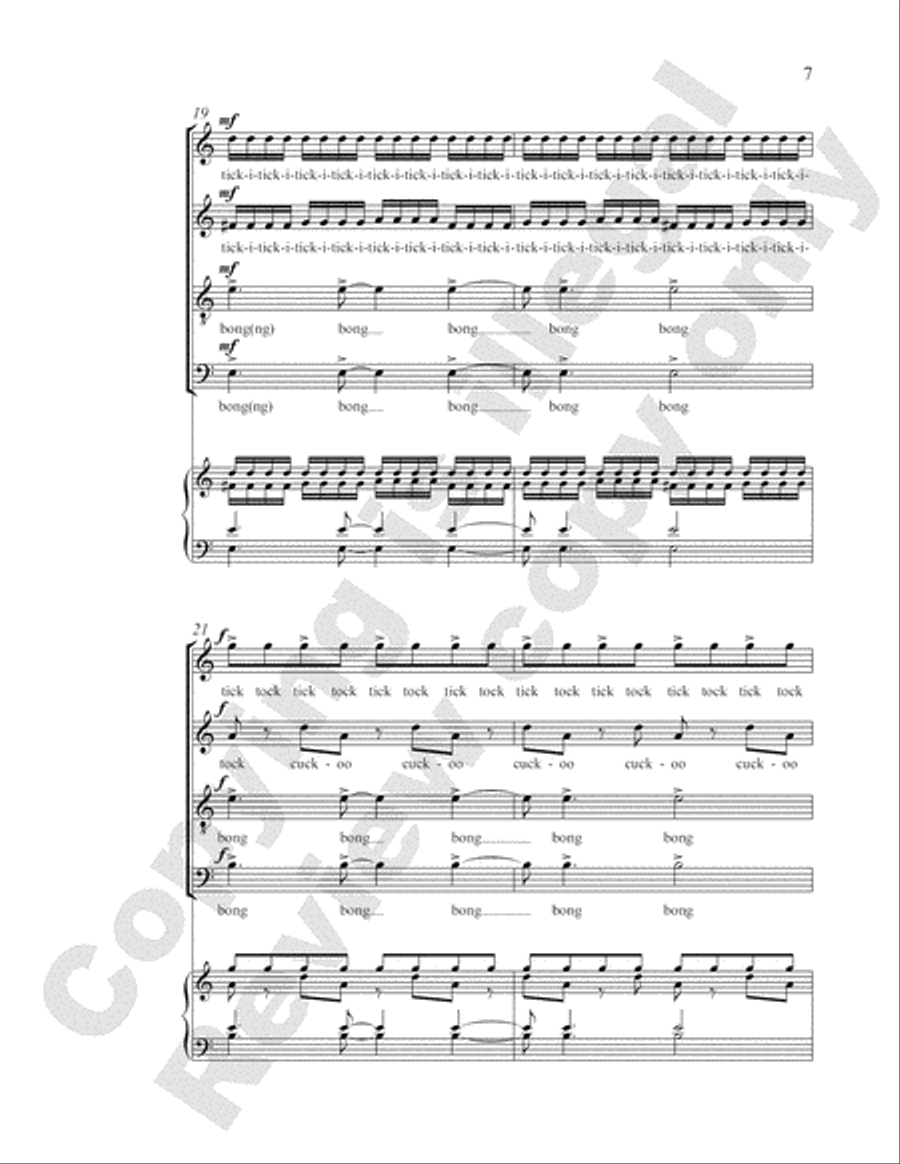 Time Pieces: 4. Clocks 4-Part scores gallery preview page 27
