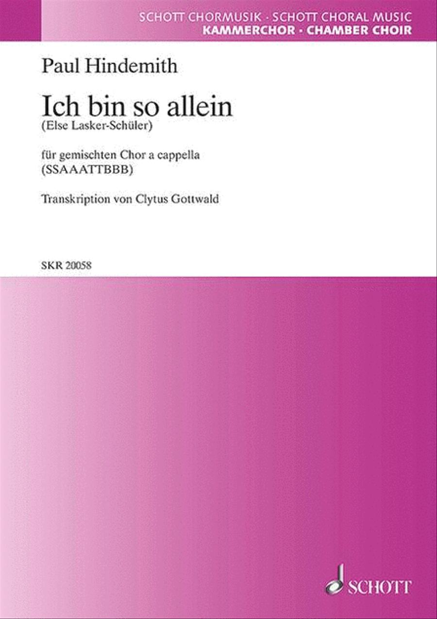 Ich bin so allein A Cappella scores gallery preview page 1