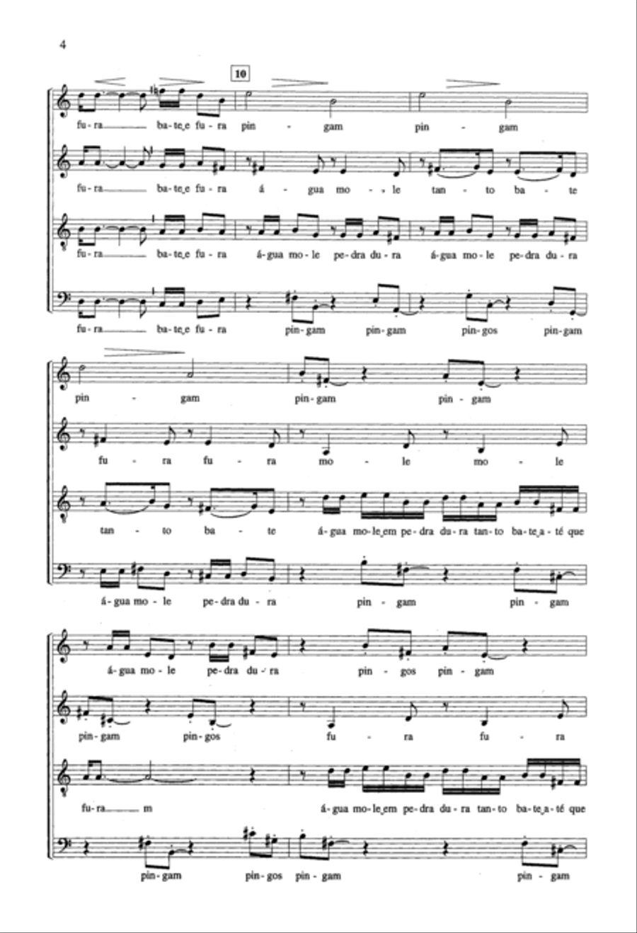 Pingos D'Agua 4-Part scores gallery preview page 3