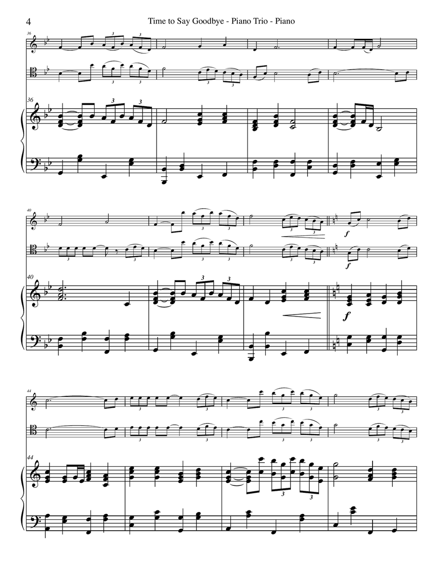 Time To Say Goodbye Piano Trio scores gallery preview page 4