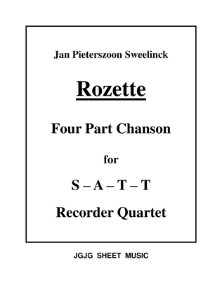 Four-Part Sweelinck Chanson for SATT Recorder Quartet