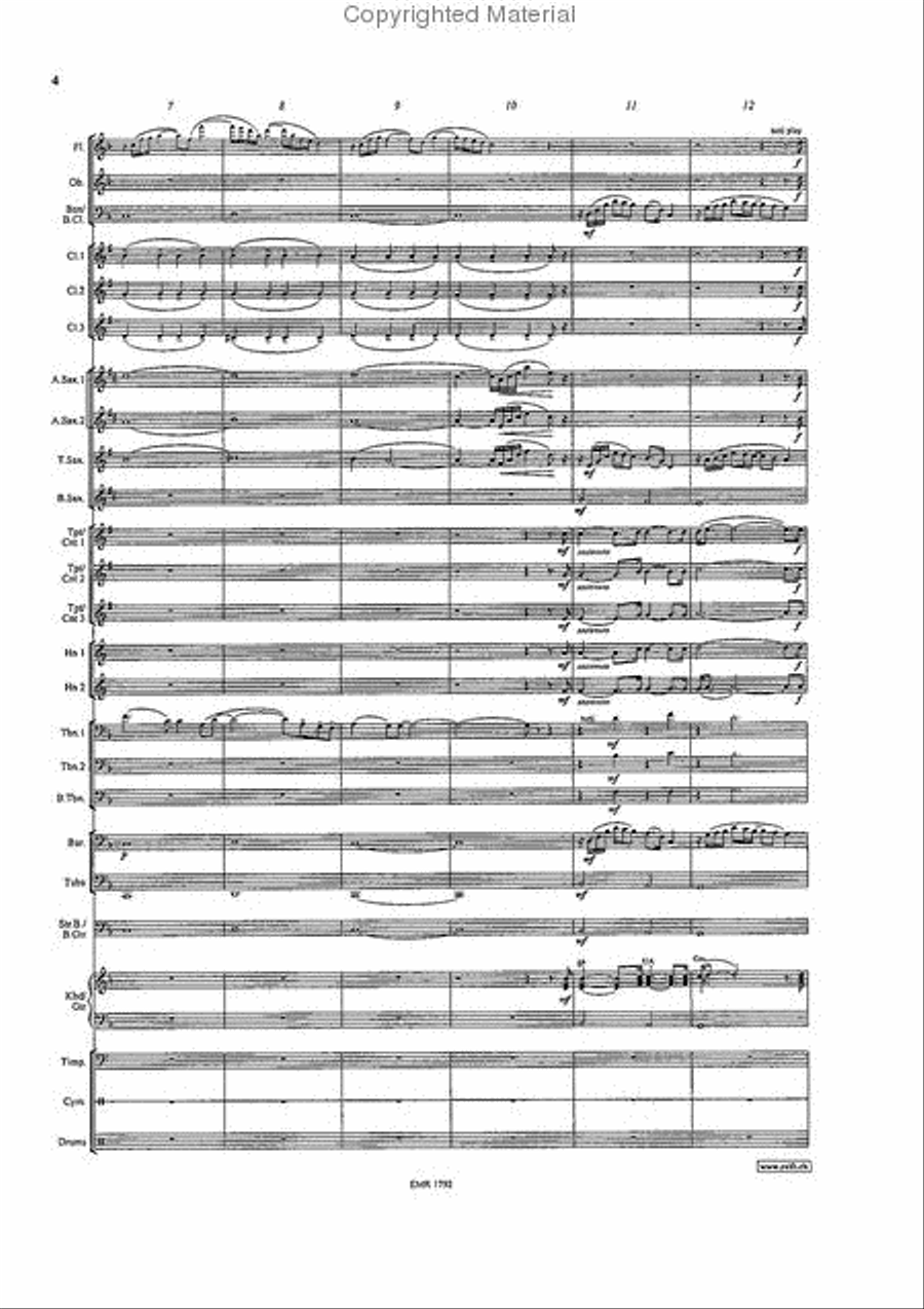 Highlander Who Wants To Live Forever Concert Band scores gallery preview page 4