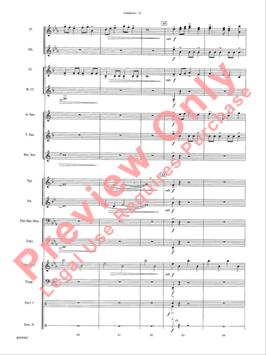 Drummer's Christmas Carol Concert Band scores gallery preview page 15