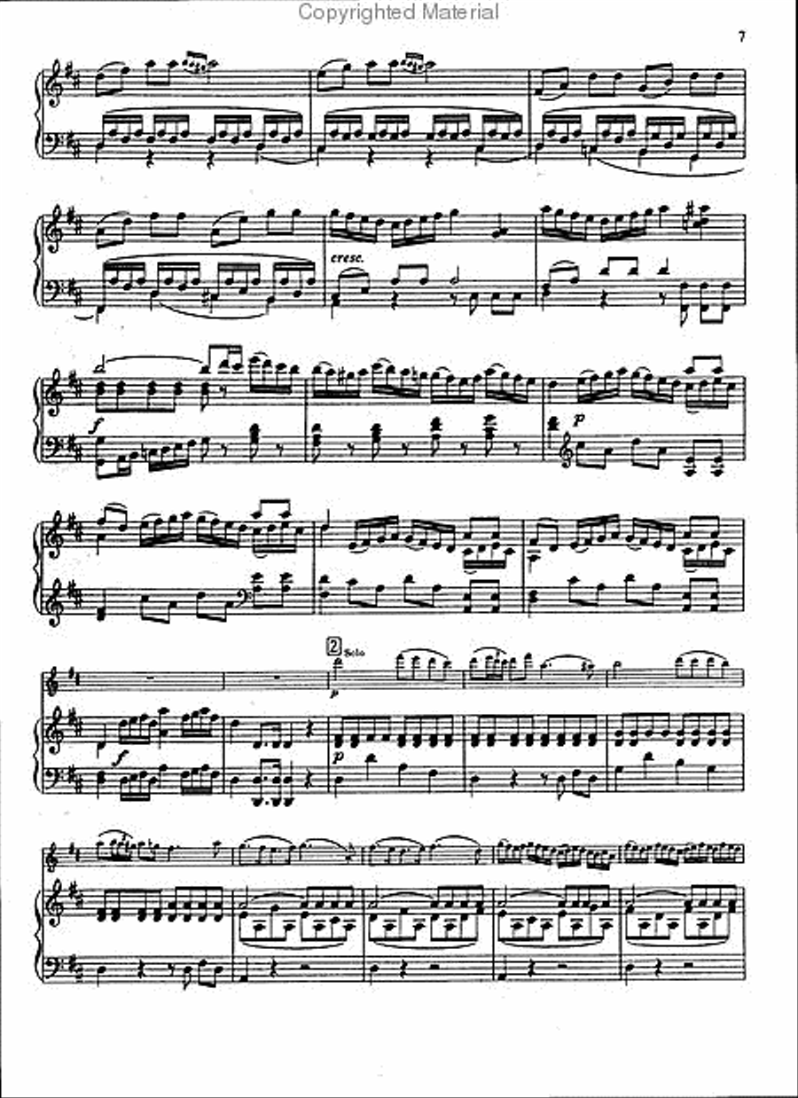 Concerto D Major KV Anh. 294A Violin Solo scores gallery preview page 3