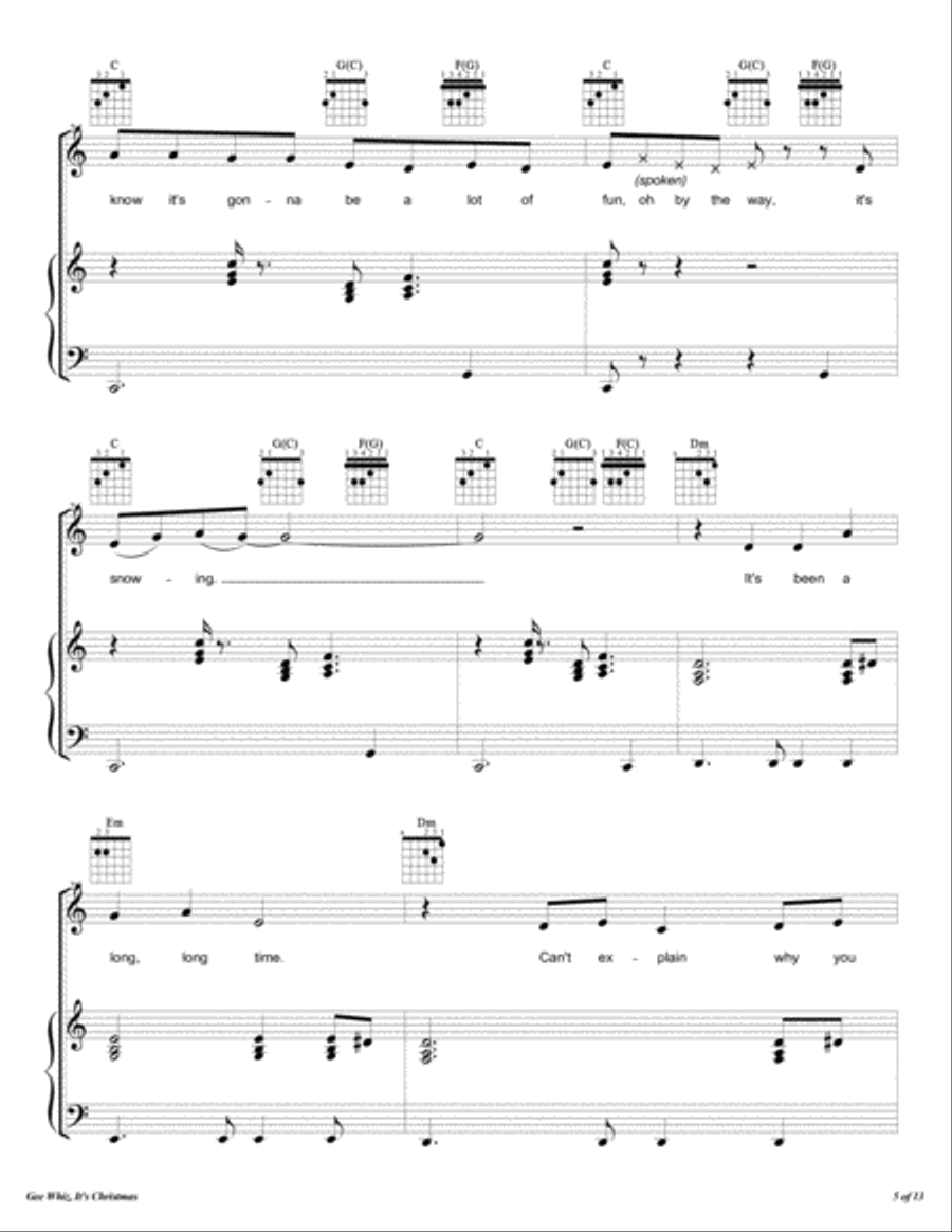 Gee Whiz, It's Christmas Gee Whiz, It's Christmas Voice scores gallery preview page 6