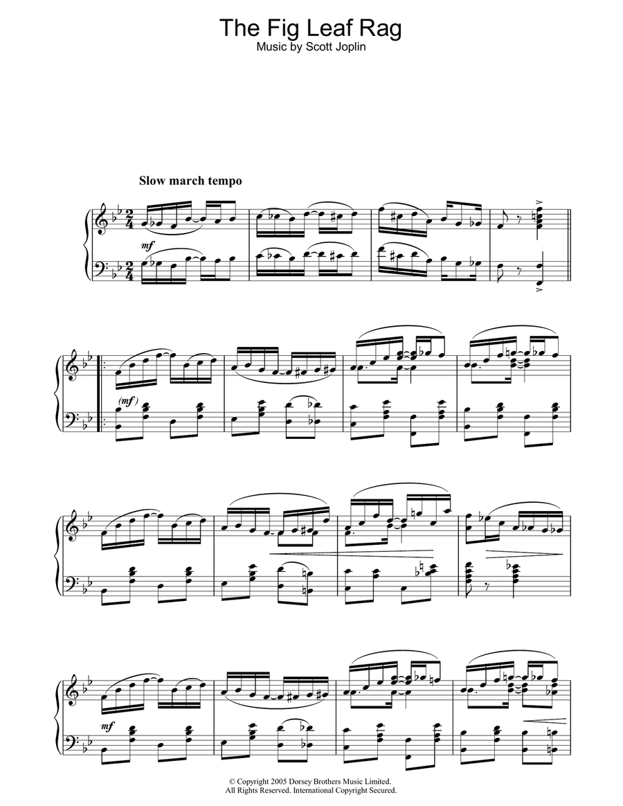 Fig Leaf Rag Piano Solo scores gallery preview page 1