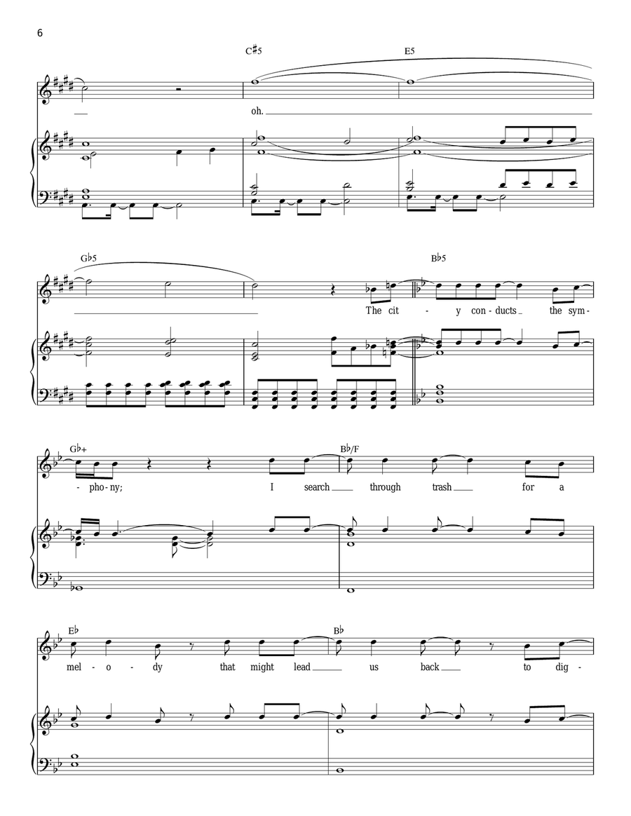 Boy Falls From The Sky Boy Falls From The Sky Piano, Vocal scores gallery preview page 6
