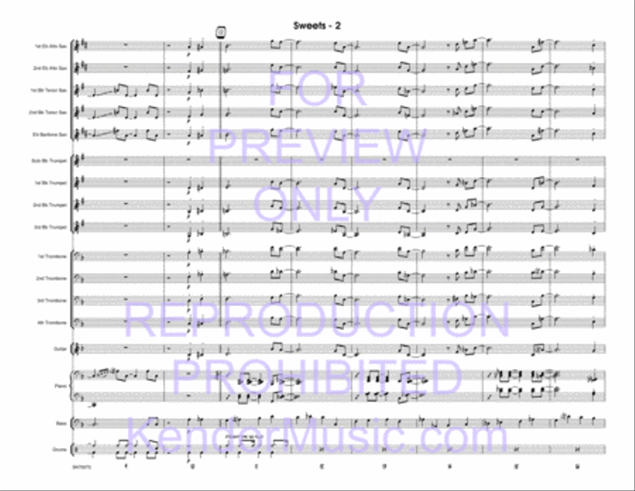 Sweets (Full Score) Jazz Ensemble scores gallery preview page 3