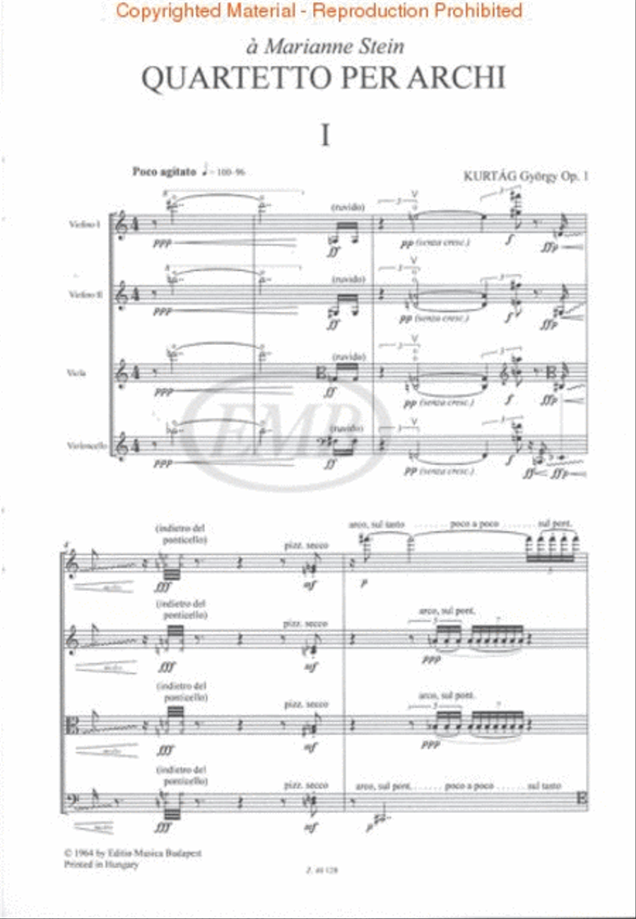 String Quartet, Op. 1 String Quartet scores gallery preview page 2