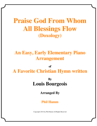 Praise God From Whom All Blessings Flow-(Doxology)-Upper Elementary