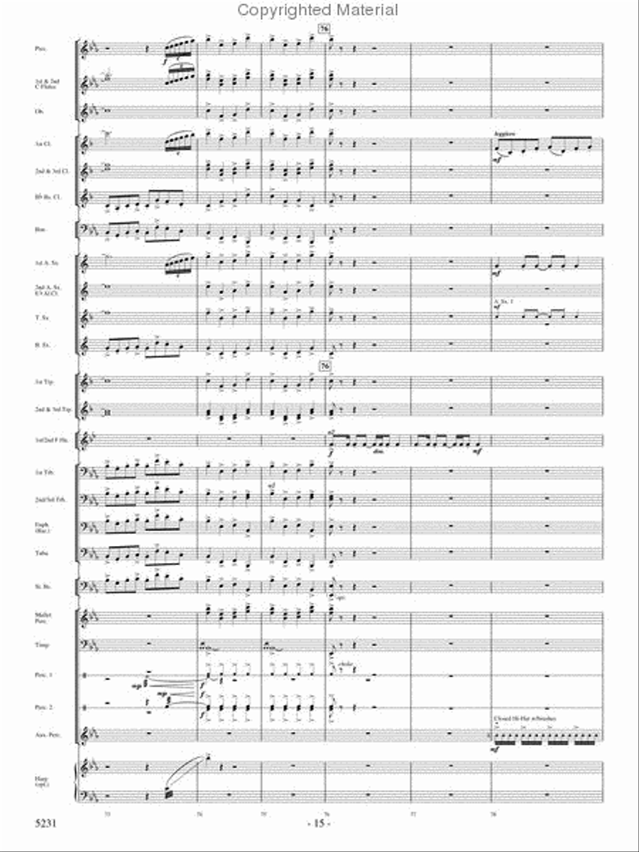 Pilatus: Mountain of Dragons Concert Band scores gallery preview page 13