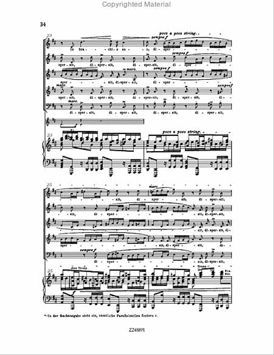 Magnificat in D major, BWV 243 Choir scores gallery preview page 34