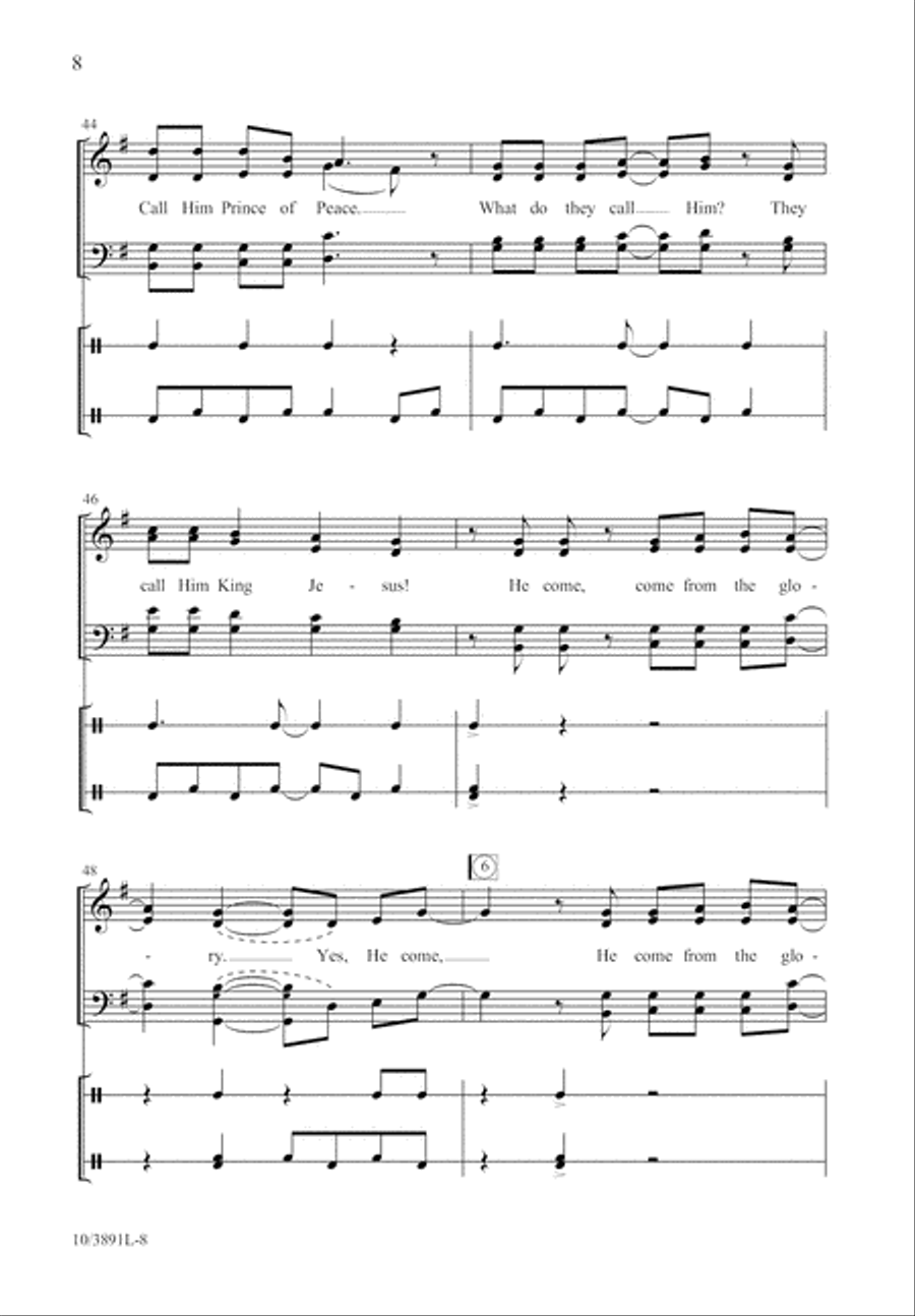 He Come from the Glory He Come from the Glory 4-Part scores gallery preview page 9