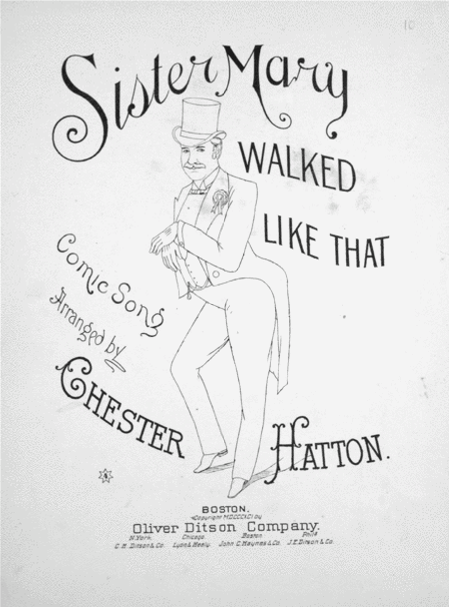 Sister Mary Walked Like That. Comic Song Voice scores gallery preview page 1
