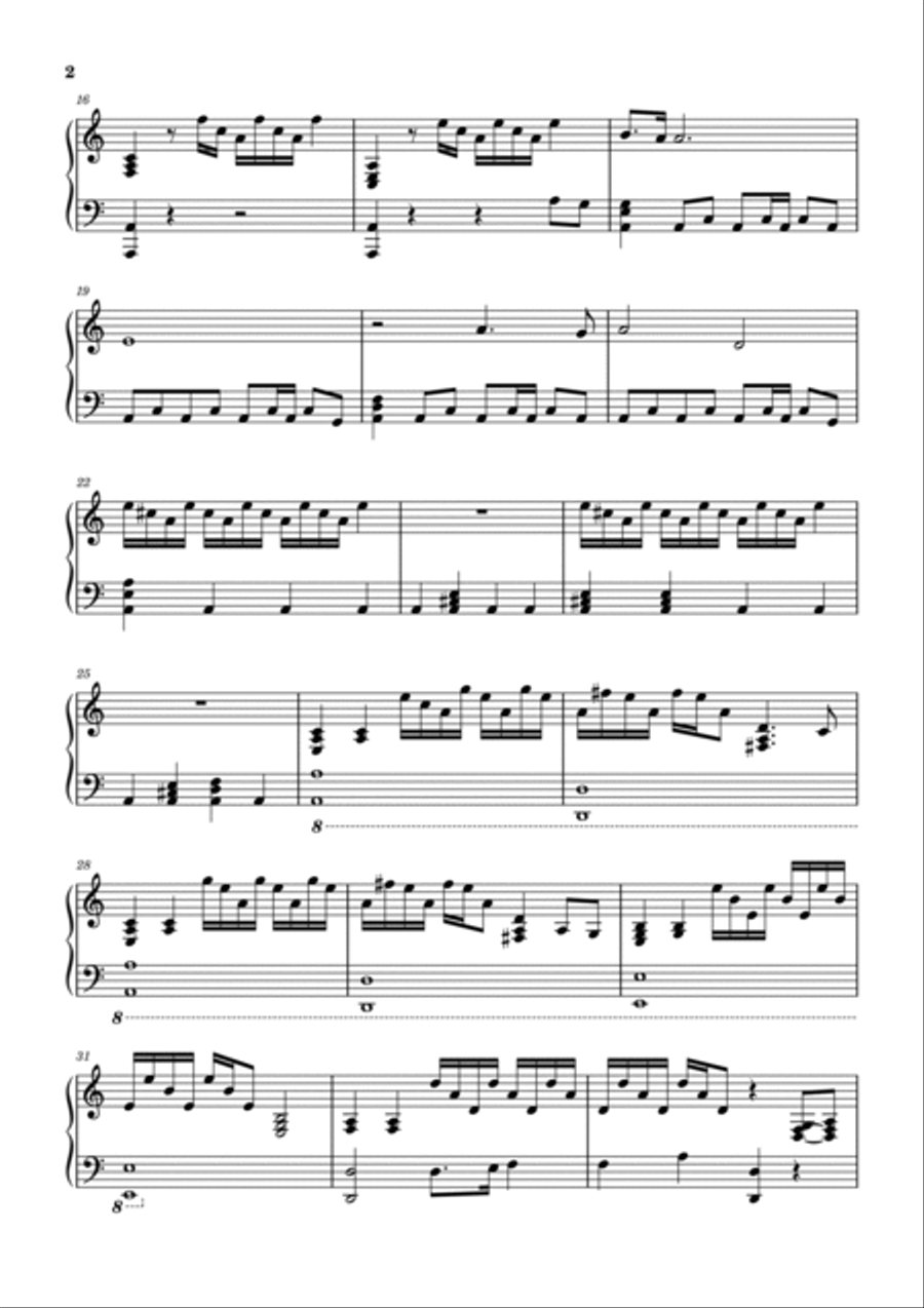 House Of Cards S03 End Theme Piano Solo scores gallery preview page 2