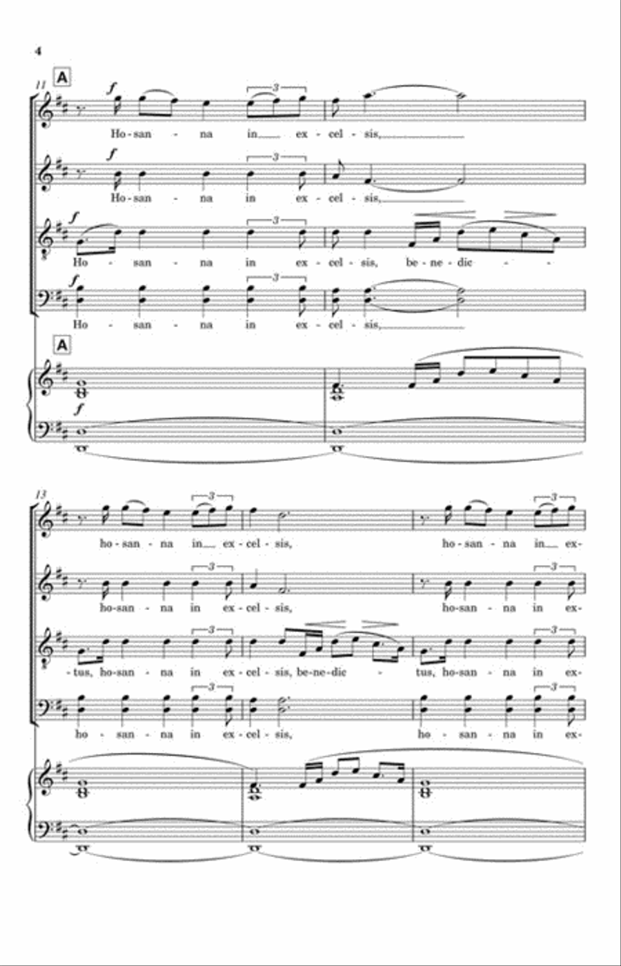 Benedictus from The Armed Man: A Mass for Peace A Cappella scores gallery preview page 3