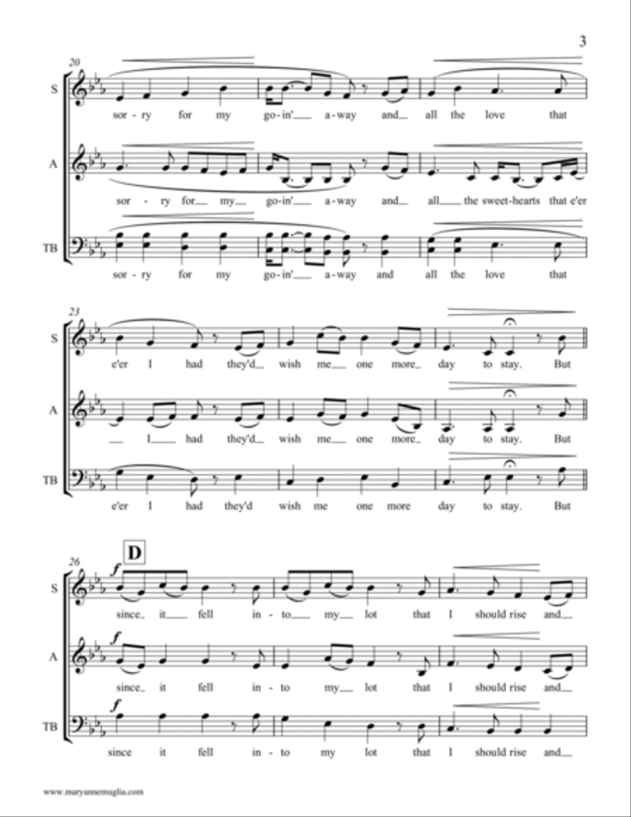 The Parting Glass 4-Part scores gallery preview page 3