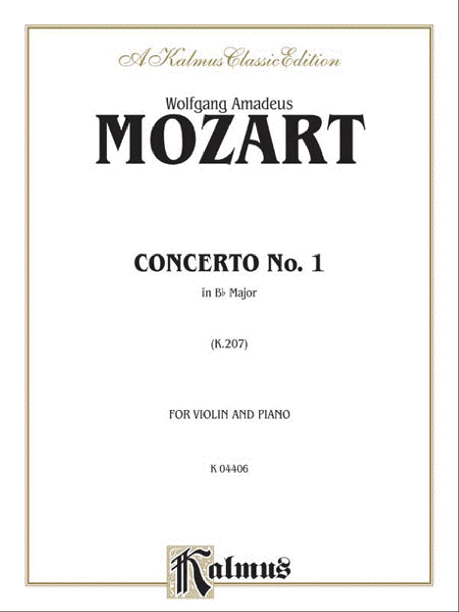 Violin Concerto No. 1, K. 207 Small Ensemble scores gallery preview page 1