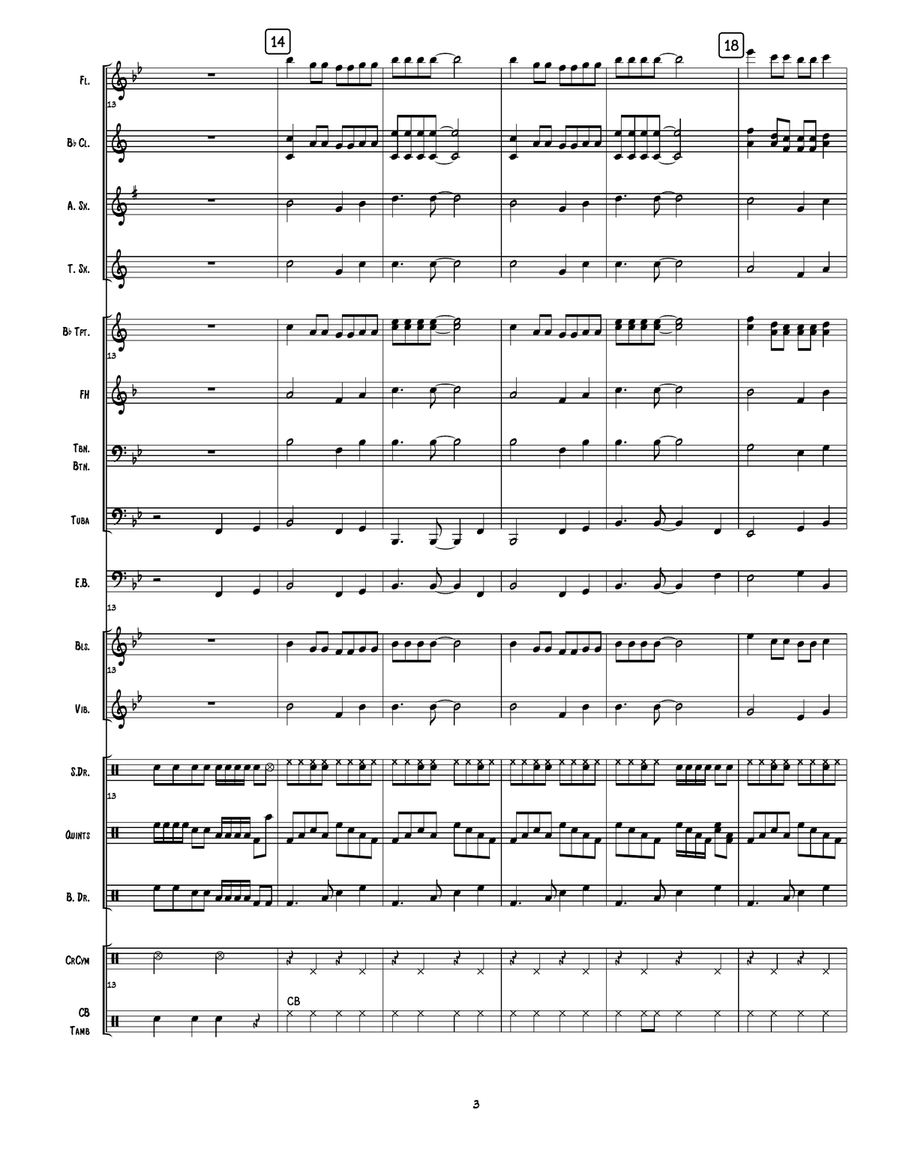 Hey Little Cobra Hey Little Cobra Marching Band scores gallery preview page 4