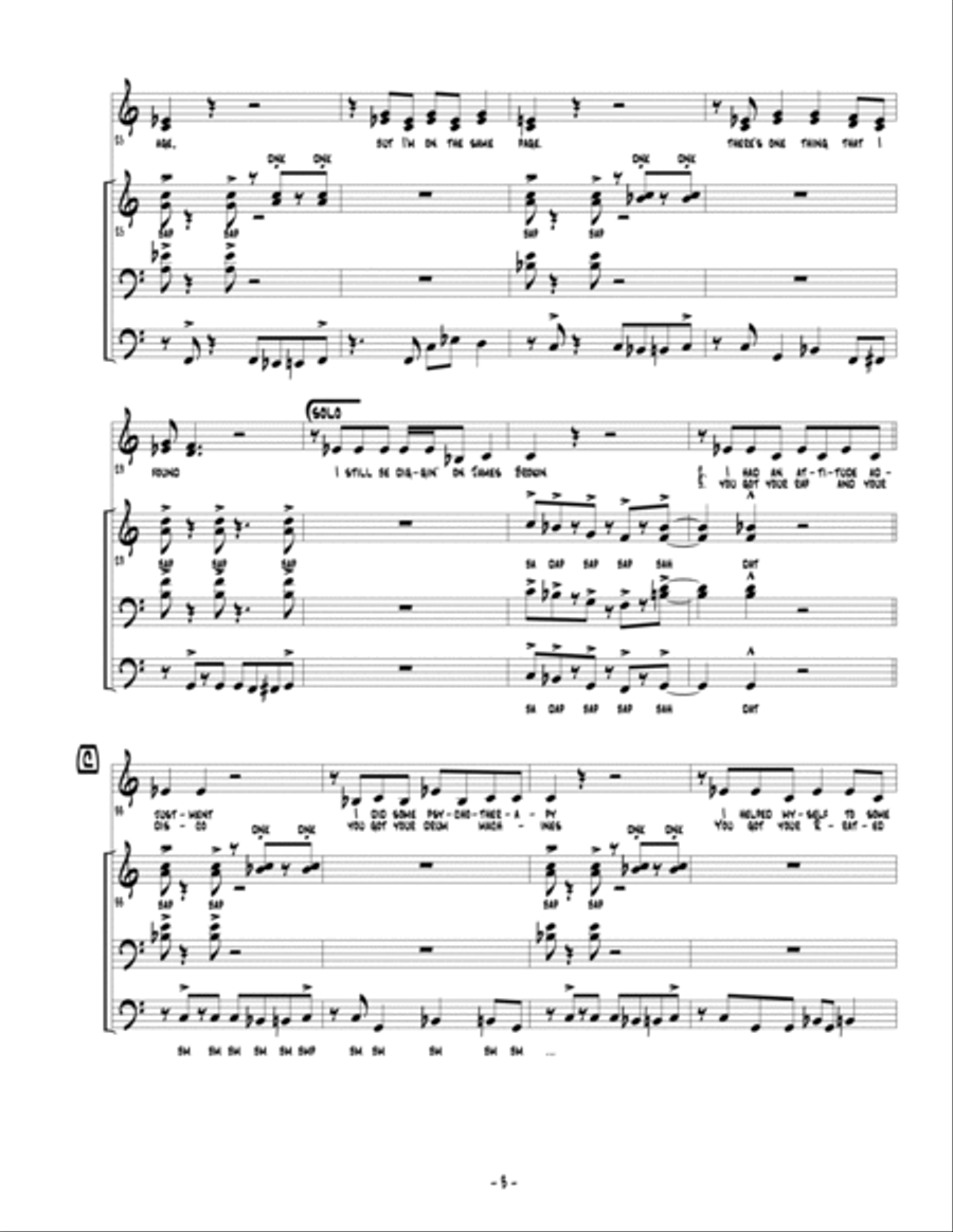 Diggin' On James Brown 4-Part scores gallery preview page 3