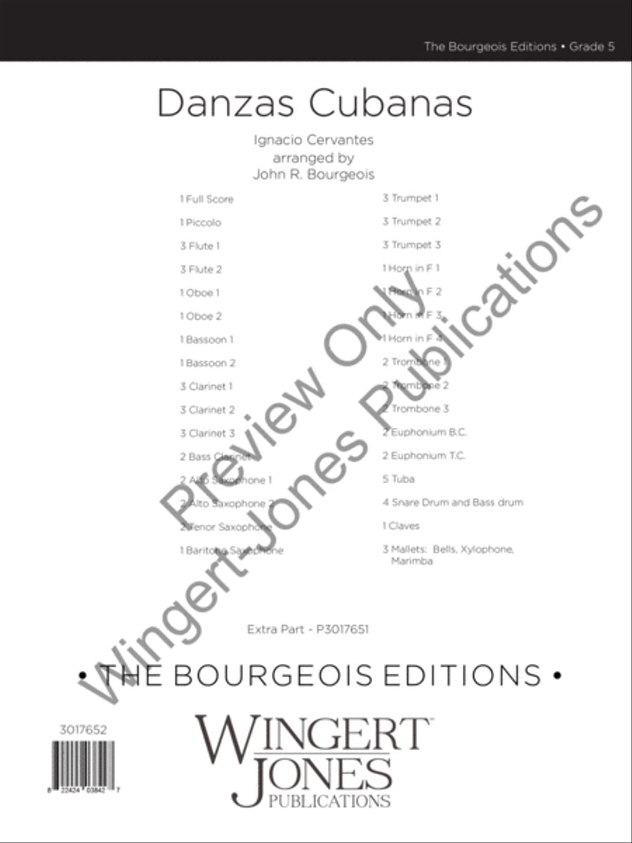 Danzas Cubanas Concert Band scores gallery preview page 2