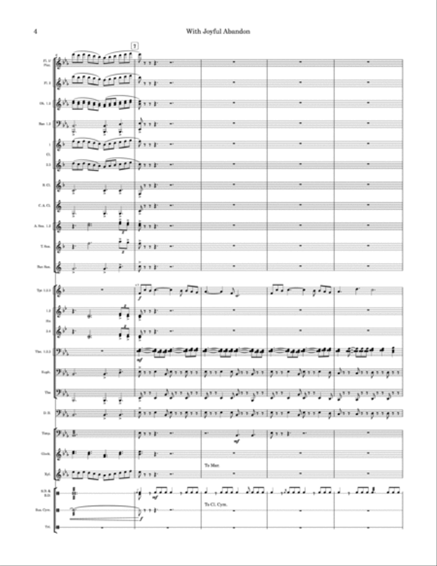 With Joyful Abandon Concert Band scores gallery preview page 5