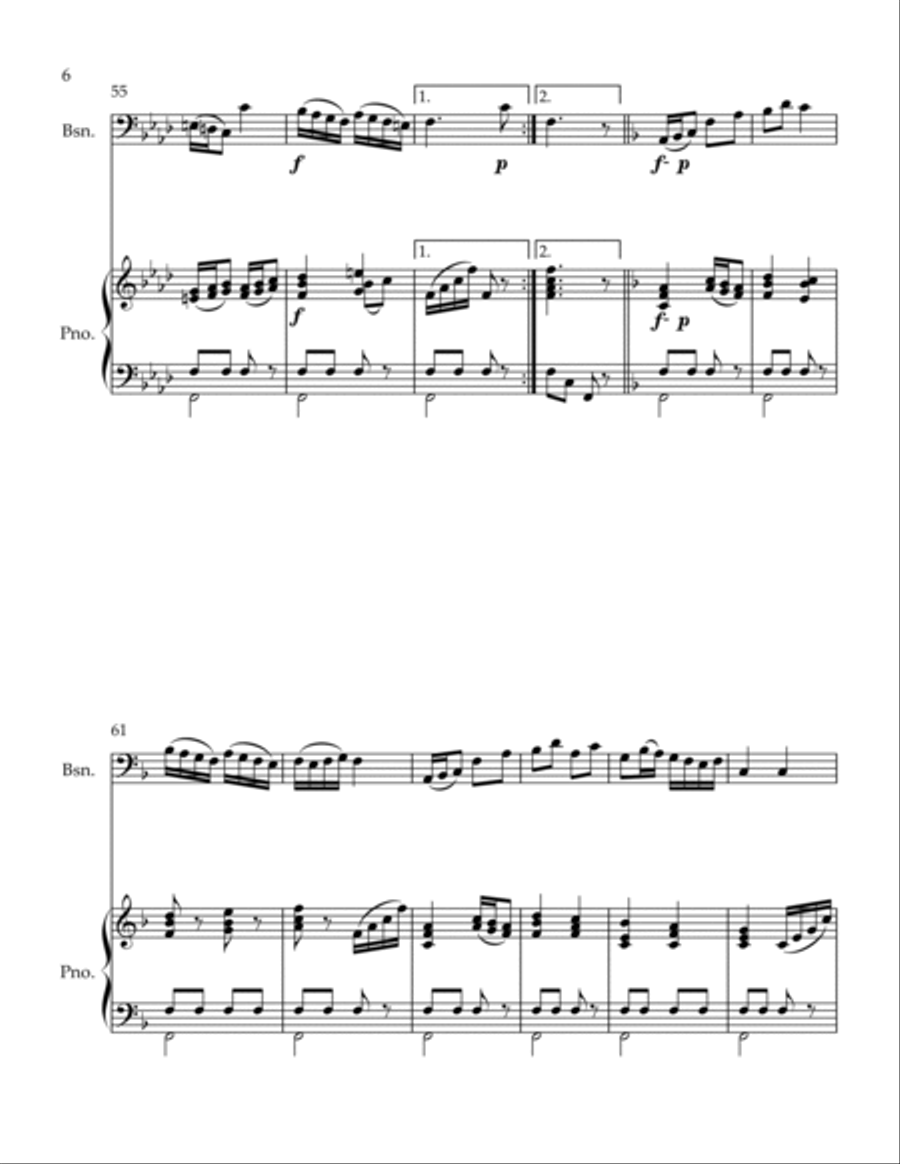 Tambourin Bassoon scores gallery preview page 6