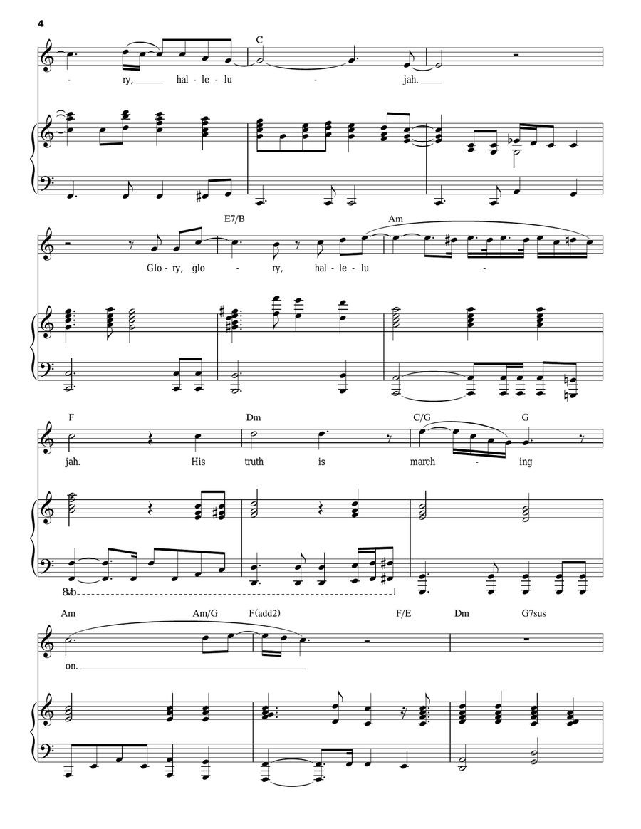 An American Trilogy Piano, Vocal scores gallery preview page 4