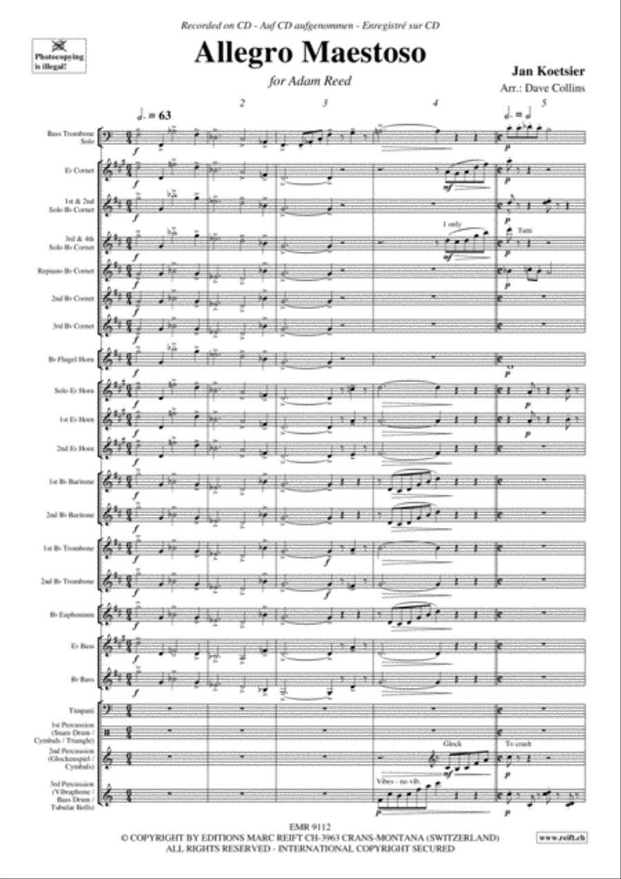 Allegro Maestoso Allegro Maestoso Brass Band scores gallery preview page 4