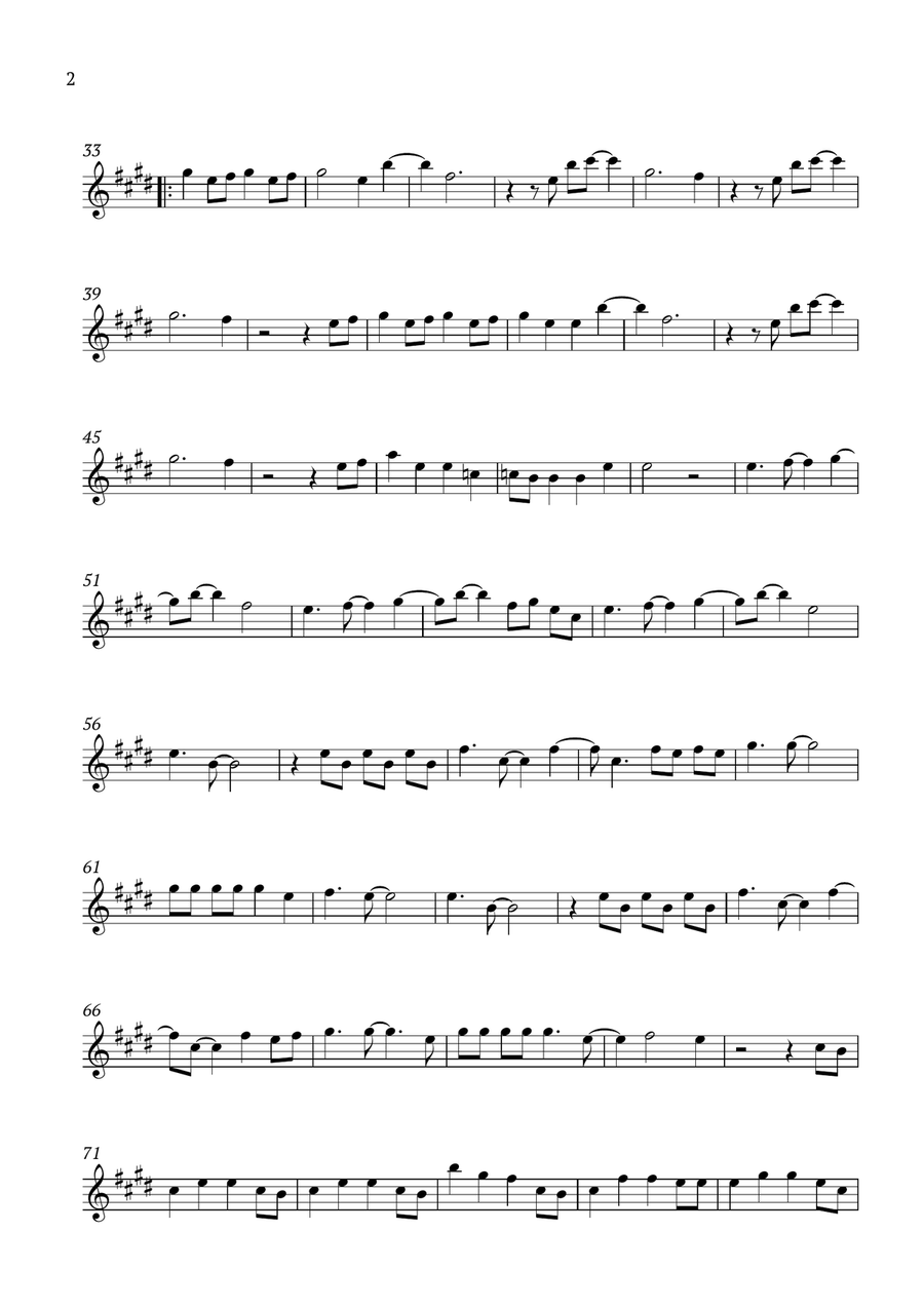 How Far I'll Go Flute Solo scores gallery preview page 2