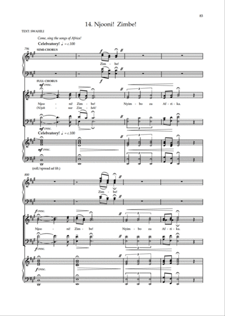 Zimbe! 4-Part scores gallery preview page 4