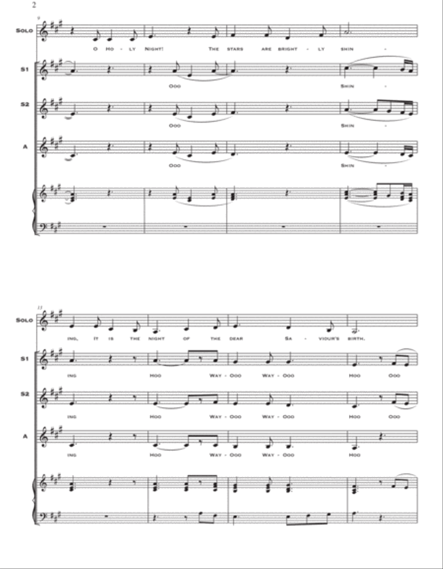 O Holy Night (as performed by Straight No Chaser) - SSA SSA scores gallery preview page 3