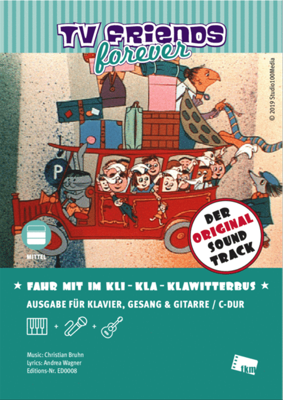 Fahr mit im Kli-Kla-Klawitterbus Piano, Vocal, Guitar scores gallery preview page 1