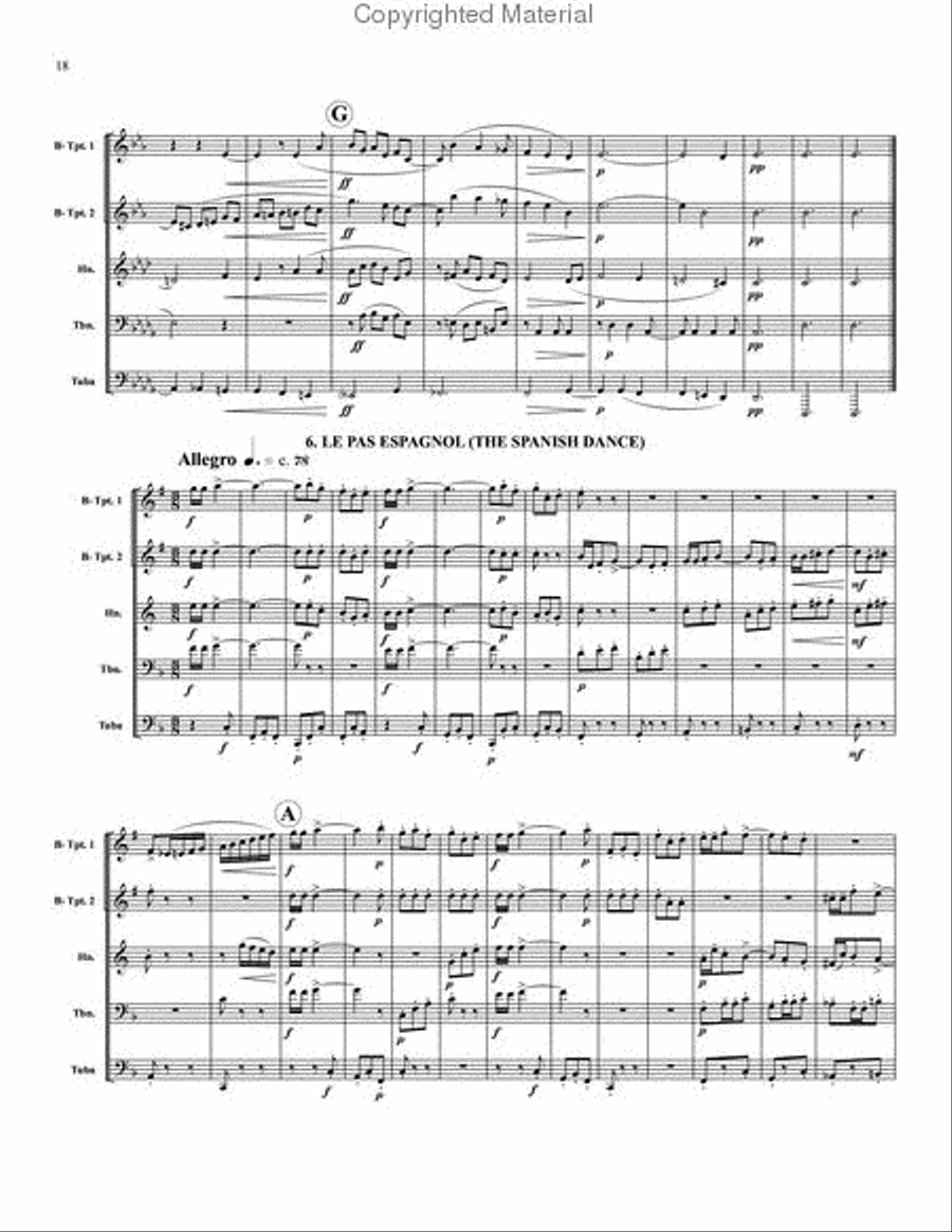 Dolly Suite Brass Quintet scores gallery preview page 7