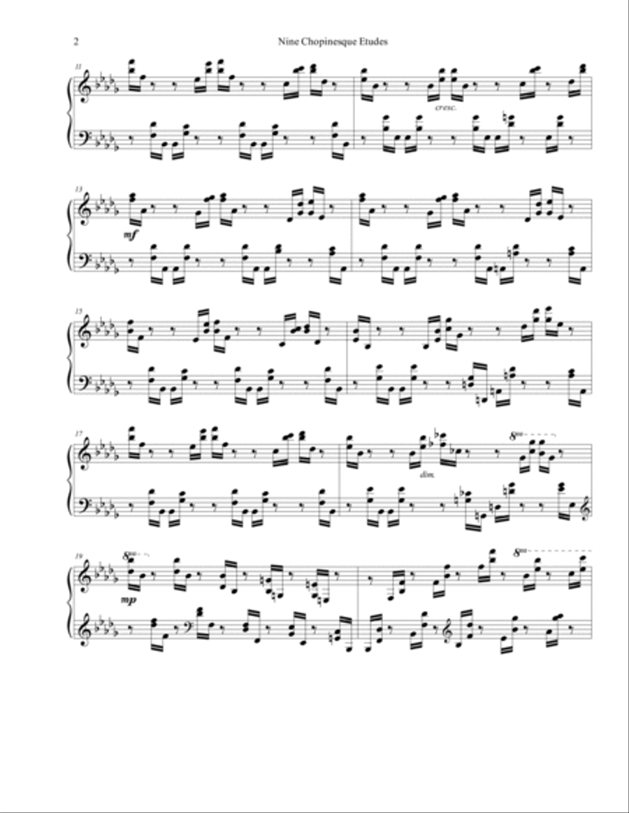 Chopinesque Etude No. 4 in B-flat Minor Piano Method scores gallery preview page 2