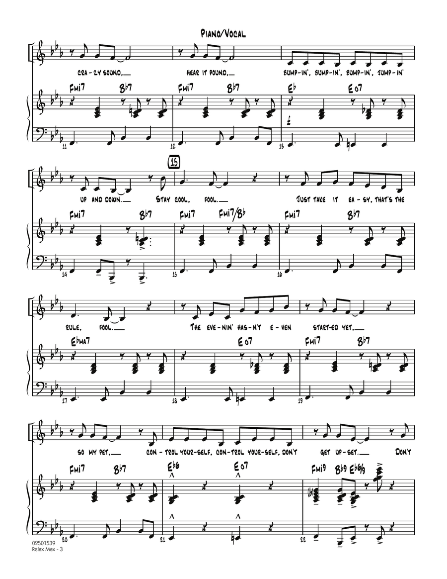 Relax Max (arr. Rick Stitzel) - Piano/Vocal Jazz Ensemble scores gallery preview page 3