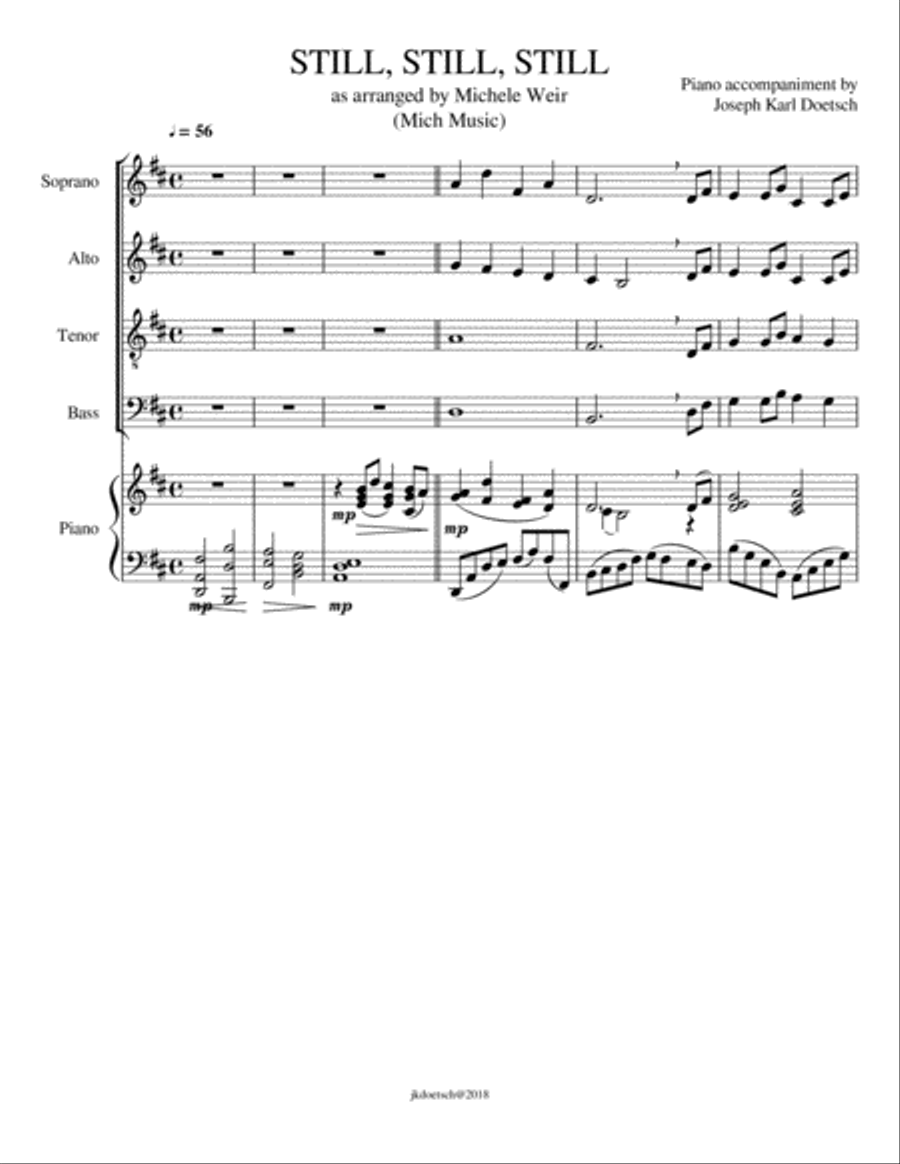 STILL, STILL, STILL STILL, STILL, STILL Choir scores gallery preview page 1