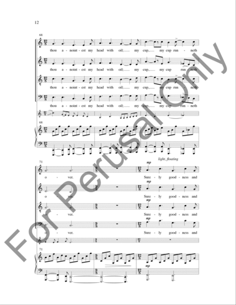 Psalm 23 (Choral Score) 4-Part scores gallery preview page 11