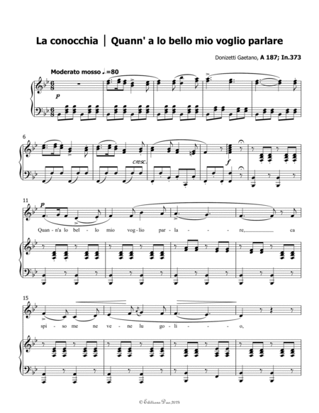 La conocchia, by Donizetti, in B flat Major
