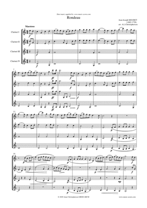 Rondeau - Bridal Fanfare - 4 Clarinets