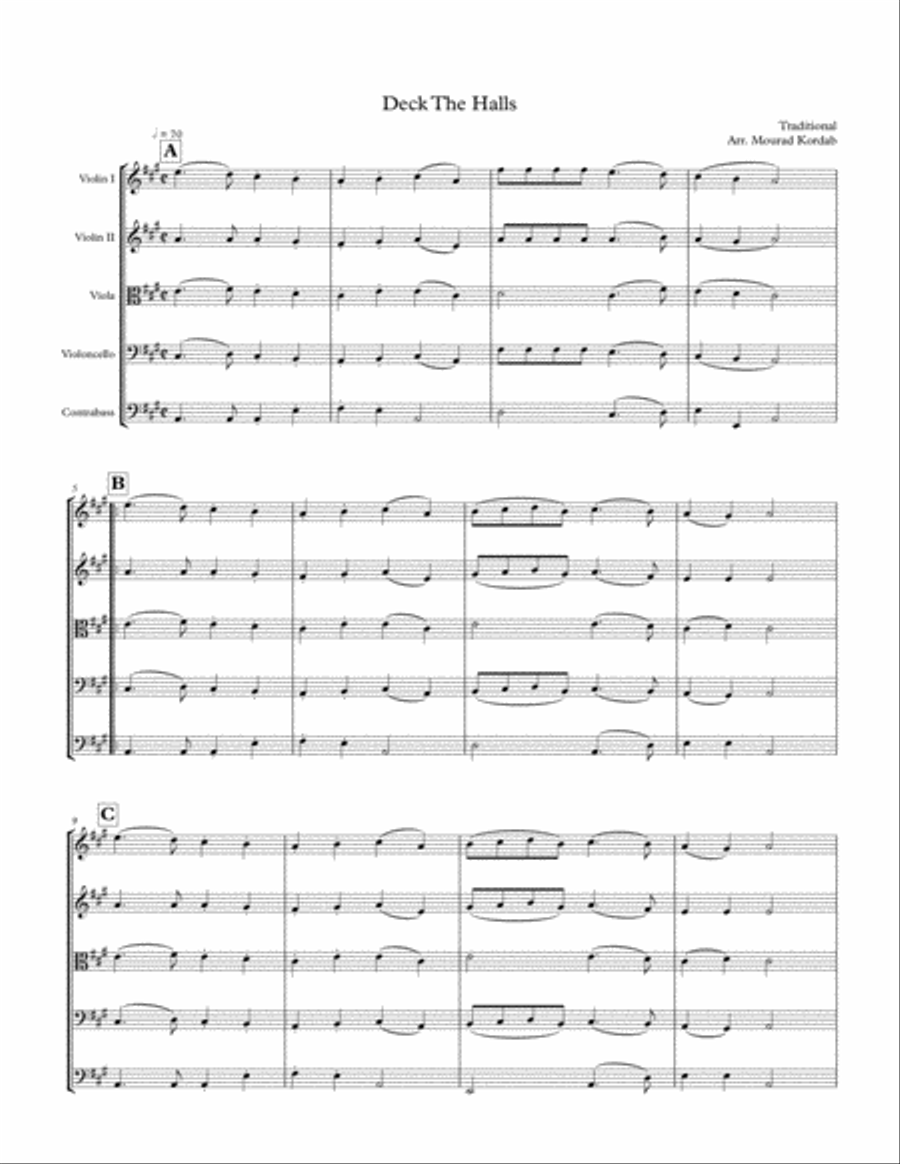 Deck the Halls (String Orchestra) String Orchestra scores gallery preview page 2