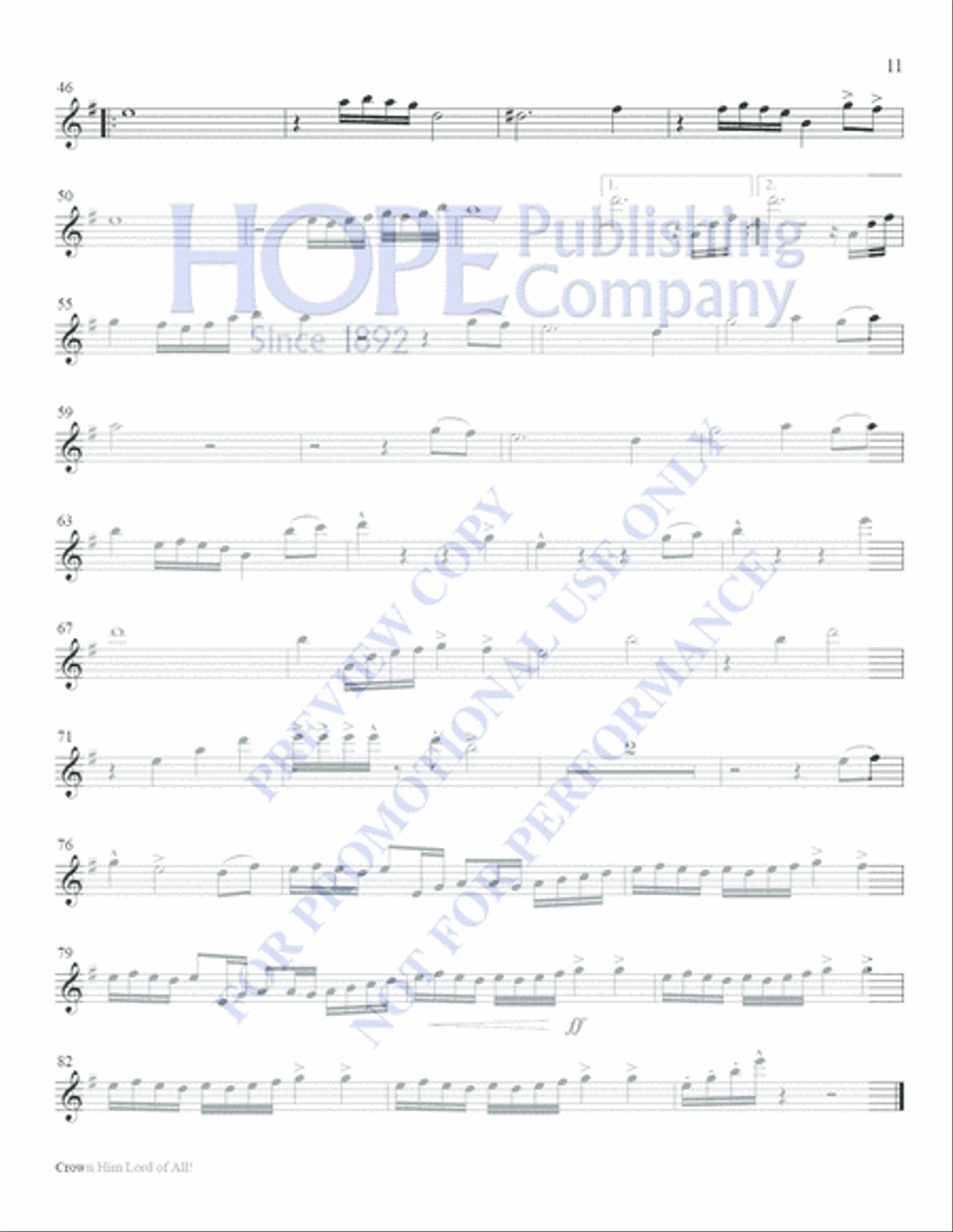 Crown Him Lord of All! Solo Choir scores gallery preview page 11