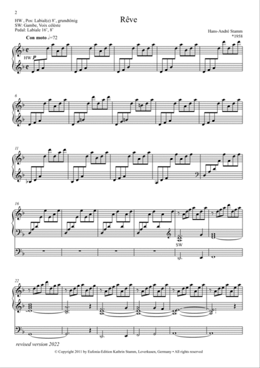 Rêve for organ Organ Solo scores gallery preview page 4