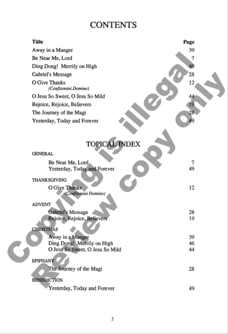 Coram Deo, Set I 3-Part scores gallery preview page 3